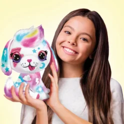 Airbrush Plush - Hunde Bamse - Med 4 Farver Og Skabeloner