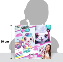 Airbrush Plush - Hunde Bamse - Med 4 Farver Og Skabeloner