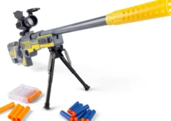 Air Shooter - Sniper Riffel - Sæt Med 20 Skumpile Og Tilbehør
