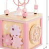 Aktivitetskube I Træ - Pink - Small Foot