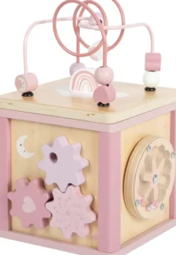 Aktivitetskube I Træ - Pink - Small Foot