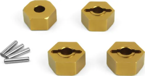 Aluminum 14Mm Hex Hub Set - Gold/4Pcs - Mv150471 - Maverick Rc