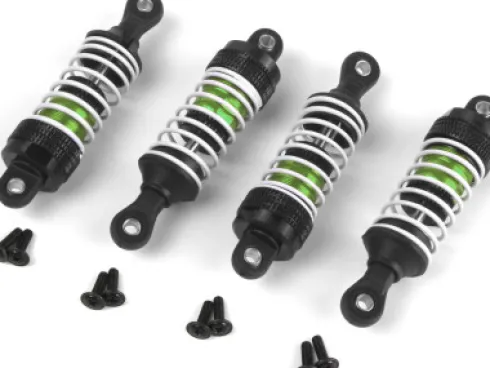 Aluminum Oil-Filled Shock Absorber Set Green/4Pc - Mv150558 - Maverick Rc