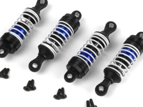 Aluminum Oil-Filled Shock Absorber Set Blue/4Pc - Mv150555 - Maverick Rc