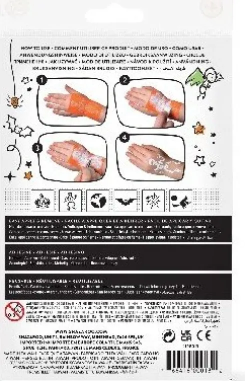 Ansigtsmaling Skabeloner - Halloween - 6 Stk - Snazaroo