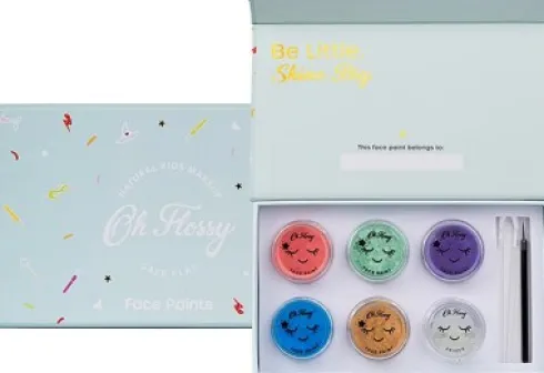 Ansigtsmaling Sæt Med Primer Og Pensler - Oh Flossy - 5 Farver