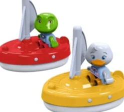 Aquaplay Figurer - Skildpadde Og And Med Sejlskibe