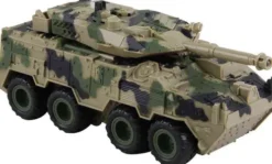 Armored Vehicle W/Friction, Light, Sound & Try-Me - Klx Toys