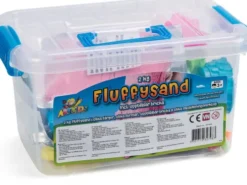 Artkids - Fluffysand - Stort 2 KG Sand Sæt Med Tilbehør - 4 Farver