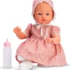 Asi - Koke Dukke - Blomstret Pink Kjole - 36 CM