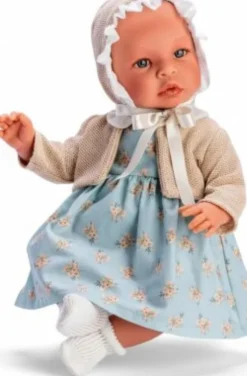 Asi - Leonora Baby Dukke - Pige - 46 CM - Kyse Og Blomsterkjole