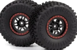 Assembled Wheel & Tyre - Red/2Pcs - Mv150738 - Maverick Rc