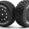 Assembled Wheel & Tyre Set - Black/2Pcs - Mv151224 - Maverick Rc