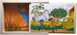 Astrid Lindgren - Puslespil I Træ - 4 Puslespil I Æske