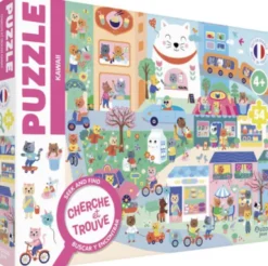 Auzou - Kawaii - Søg Og Find Puslespil - 54 Brikker