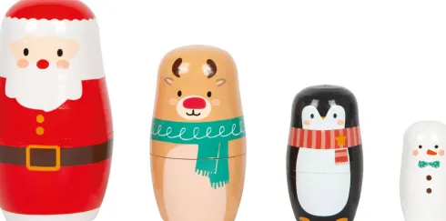 Babushka Dukker - Legetøj Til Børn - Jul - 4 Stk. - Træ - Small Foot