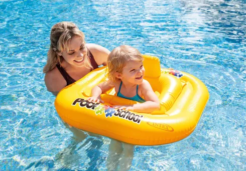 Babybadering Med Sæde - 0-15 KG - Intex