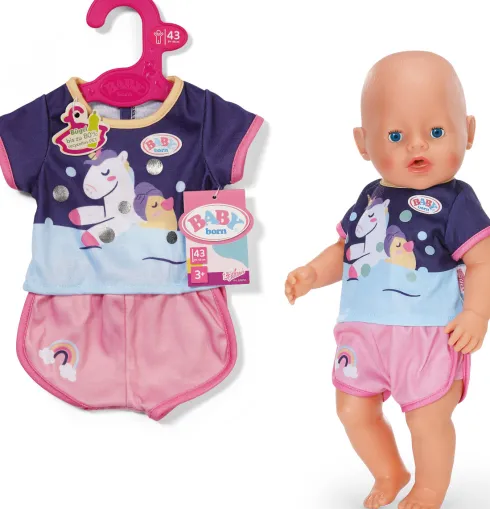 Baby Born - Kort Enhjørningepyjamas 43 CM