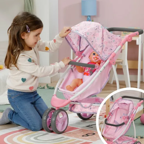 Baby Born - Luksus Blomstret Dukkevogn