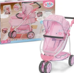 Baby Born - Luksus Blomstret Dukkevogn