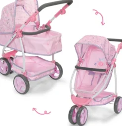 Baby Born - Luksus Blomstret Dukkevogn