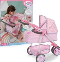 Baby Born - Luksus Blomstret Dukkevogn