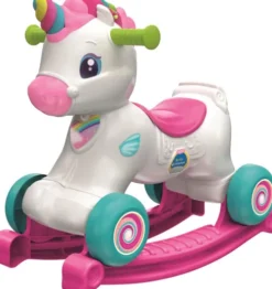Baby Clementoni - Interactive Unicorn Ride On - 3-I-1 Gåbil