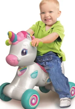 Baby Clementoni - Interactive Unicorn Ride On - 3-I-1 Gåbil