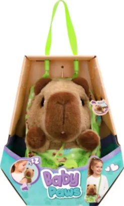 Baby Paws - Interaktiv Capybara Bamse Med Lyd - W4 - 24 CM