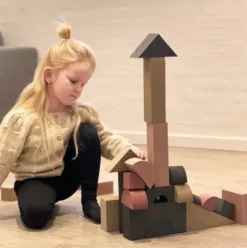 Babytrold - Byggeklodser I Skum - Dusty Rose