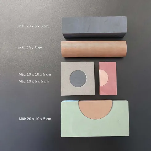 Babytrold - Byggeklodser I Skum - Dusty Rose