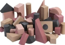 Babytrold - Byggeklodser I Skum - Dusty Rose