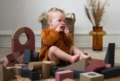 Babytrold - Byggeklodser I Skum - Dusty Rose