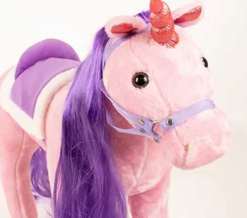 Babytrold - Stående Enhjørning Bamse - Pink