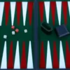 Backgammon Brætspil I Kuffert - Vinyl - Stor Udgave