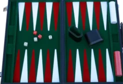 Backgammon Brætspil I Kuffert - Vinyl - Stor Udgave