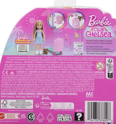 Barbie - Club Chelsea Limitless Adventures Dukke - Mattel Jmj46