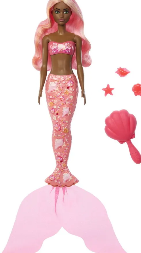 Barbie - Color Reveal - Havfrue Farveskift Dukke - Mattel Jfy73