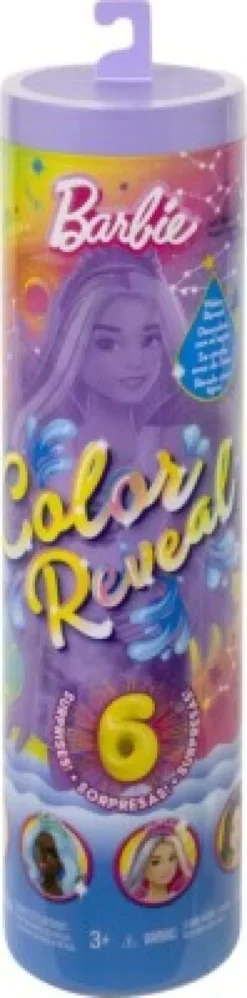 Barbie - Color Reveal 6 Surprises - Rainbow Galaxy - Mattel Hjx61