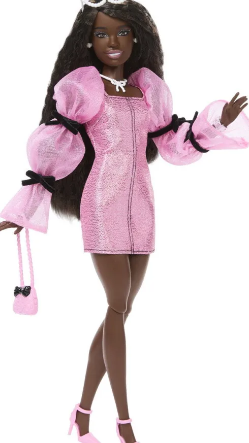 Barbie - Deluxe Style Dukke - Kjole Med Sløjfer - Mattel Jjn75