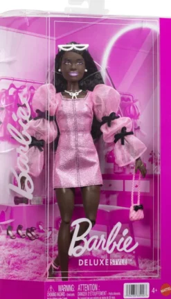 Barbie - Deluxe Style Dukke - Kjole Med Sløjfer - Mattel Jjn75
