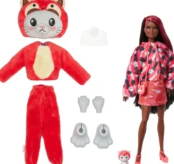 Barbie Dukke - Cutie Reveal - Kitty Red Panda - 10 Overraskelser
