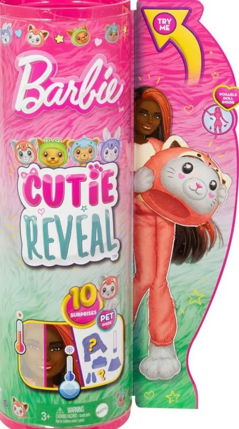 Barbie Dukke - Cutie Reveal - Kitty Red Panda - 10 Overraskelser