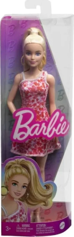 Barbie Dukke - Fashionista - Blondine Med Blomster Kjole