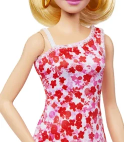 Barbie Dukke - Fashionista - Blondine Med Blomster Kjole