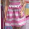 Barbie Dukke - Fashionista - Pink Kjole - 65Th Års Jubilæum