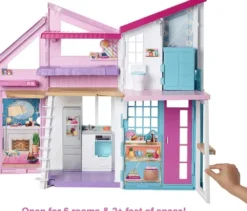 Barbie Dukkehus - Malibu Hus Legesæt Med Tilbehør