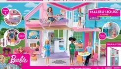 Barbie Dukkehus - Malibu Hus Legesæt Med Tilbehør