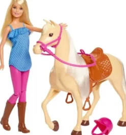 Barbie Dukke Med Hest Og Tilbehør
