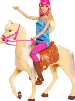 Barbie Dukke Med Hest Og Tilbehør